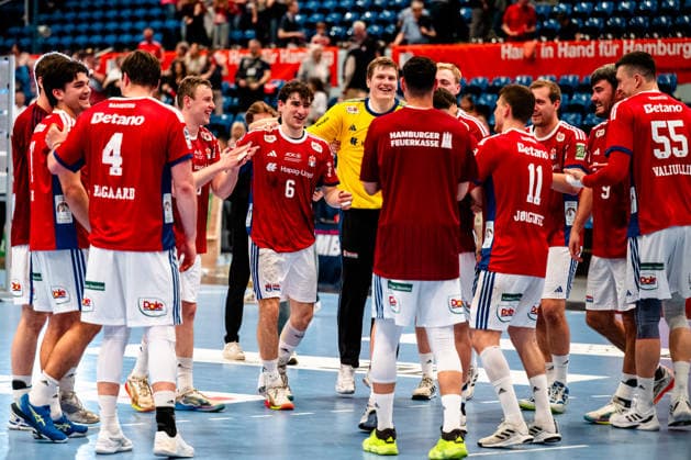 03 05 2026, xdobgx, Handball Daikin HBL, Handball Sport Verein Hamburg HSV TVB Stuttgart v l Handball Sport Verein Hamburg, Cheering about the victory, Cheering after the end of the game Hamburg