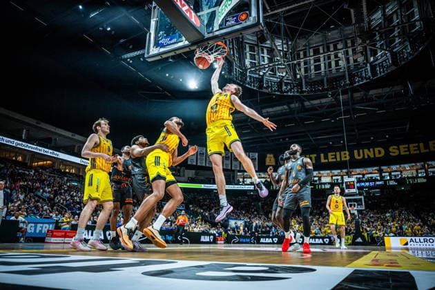 Basketball Berlin 03 05 2026 Season 2025 2026 EasyCredit BBL 1 Bundesliga Men, Men Alba Berlin NINERS Chemnitz Moses Wood Alba Berlin, No 11