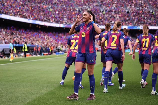 May 3, 2026, Barcelona, Barcelona, SPAIN: Salma Celeste Paralluelo Ayingono of FC Barcelona, Barca celebrates a goal during the UEFA WomenÃ¢â‚¬â ¢s Champions League 2025 26 Semi Final second leg, football match played between FC Barcelona and FC Bayern Munchen at Spotify Camp Nou stadium on May 03, 2026 in Barcelona, Spain. FC Barcelona V FC Bayern Munchen - UEFA WomenÃ¢â‚¬â ¢S Champions League 2025 26 Semi Final Second Leg  - ZUMAa181 20260503_zaa_a181_045 Copyright: xJavierxBorregox