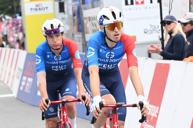 03-05-2026 Tour De Romandie; Tappa 05 Lucens - Leysin; 2026, Groupama - Fdj United; Berthet, Clement; Germani, Lorenzo; Leysin; 
