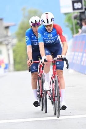 03-05-2026 Tour De Romandie; Tappa 05 Lucens - Leysin; 2026, Groupama - Fdj United; Berthet, Clement; Germani, Lorenzo; Leysin; 