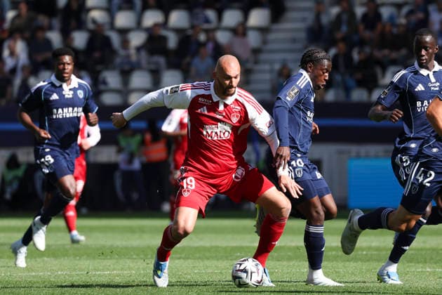 FOOTBALL : Paris FC Vs Brest - Ligue 1 - 03 05 2026 Ludovic Ajorque (Brest) Vs Marshall Munetsi (Paris FC) ParisFrance  Copyright: xMichaelxBaucherx