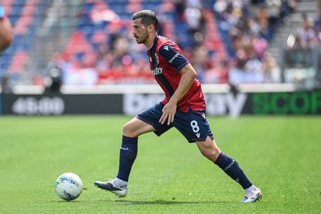 CALCIO - Serie A - Bologna FC vs Cagliari Calcio Remo Freuler (Bologna Fc) in action during Bologna FC vs Cagliari Calcio, Italian soccer Serie A match in Bologna, Italy, May 03 2026 Bologna Italy  Copyright: xIPAxSport ABACAx