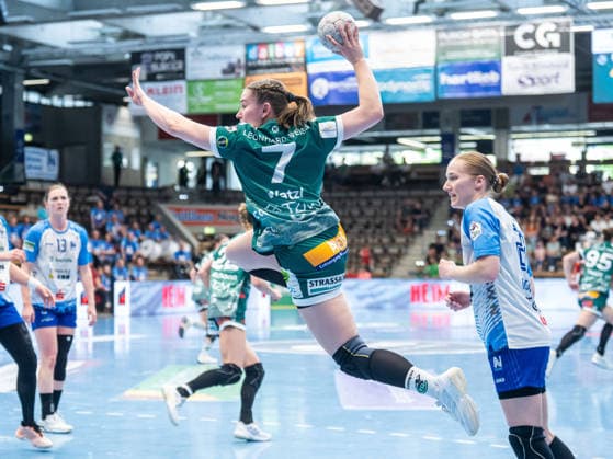 Lea Watzl Frisch Auf Women, 07 from outside, Frisch Auf Goeppingen vs Sport Union Neckarsulm, Handball, 1 Bundesliga, Season 2025 2026, 03 05 2026 Frisch Auf Goeppingen vs Sport Union Neckarsulm, Handball, 1 Bundesliga, Season 2025 2026, 03 05 2026 Goeppingen Copyright: xMichaelxSchmidt Eibner-Pressefotx EP_MST