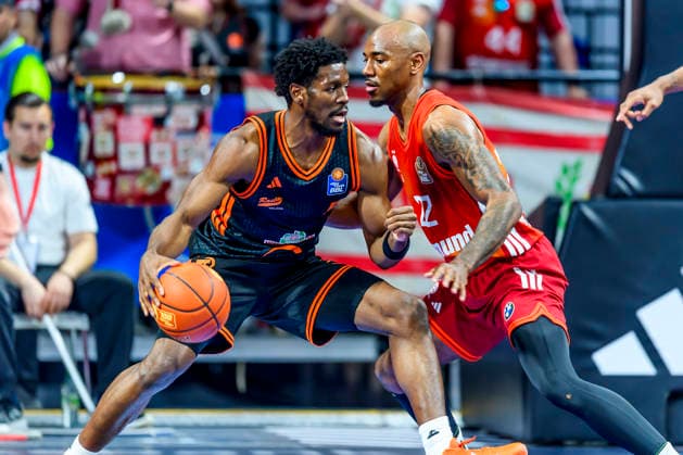 GER, easy credit BBl, FC Bayern Muenchen vs Rasta Vechta 03 05 2026, BMW Dome, Muenchen, GER, easy credit BBl, FC Bayern Muenchen vs Rasta Vechta , v5 Im fighting with Isiaha Mike FCB 22 nordphotoxGmbHx xStraubmeier nph00004