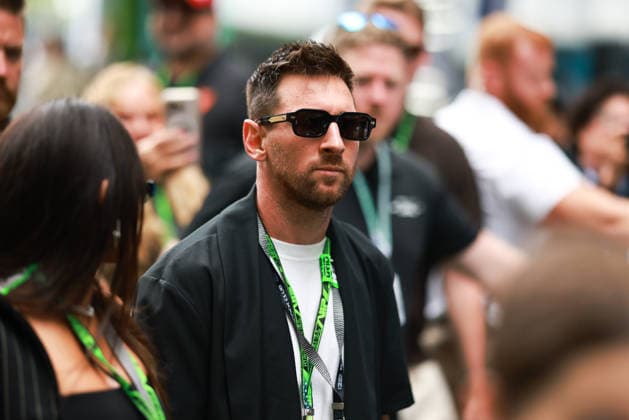 Lionel Messi At The Miami Grand Prix Lionel Messi arrives at the Formula 1 Crypto.com Miami Grand Prix at the Miami International Autodrome in Miami Gardens, Florida, United States, on May 3, 2026. Miami, Florida United States  Copyright: xReginaldxMathalonex originalFilename:mathalone-notitle260503_np4nV.jpg