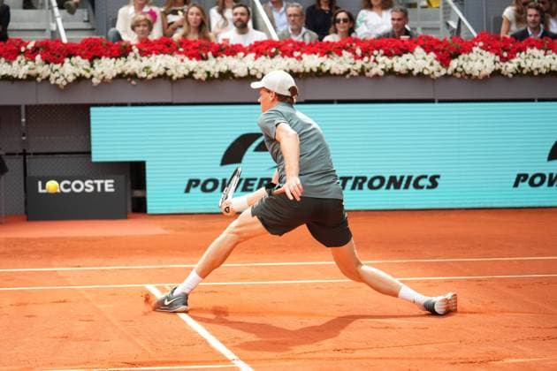 Jannik Sinner of Italy to Alexander Zverev of Germany during their men s singles final match of the Madrid Open tennis tournament in Madrid, Spain, Sunday, May 3, 2026. Cordon Press 