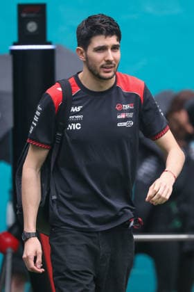 3rd May 2026; Miami International Autodrome, Miami, Florida, United States of America; 2026 FIA Formula 1 Miami Grand Prix Race Day; Esteban Ocon (31) of France and TGR Haas F1 Team enters team village DavidxBuono