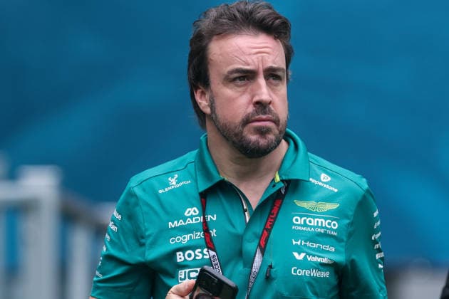 3rd May 2026; Miami International Autodrome, Miami, Florida, United States of America; 2026 FIA Formula 1 Miami Grand Prix Race Day; Fernando Alonso (14) of Spain and Aston Martin Aramco Formula One Team enters team village DavidxBuono