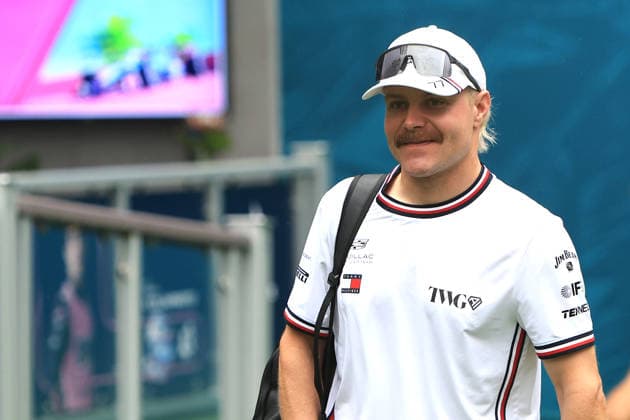 3rd May 2026; Miami International Autodrome, Miami, Florida, United States of America; 2026 FIA Formula 1 Miami Grand Prix Race Day; Valtteri Bottas (77) of Finland and Cadillac Formula 1 Team walks in the paddock area JeffxRobinson
