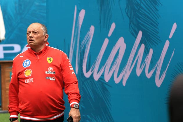 3rd May 2026; Miami International Autodrome, Miami, Florida, United States of America; 2026 FIA Formula 1 Miami Grand Prix Race Day; Frederic Vasseur, Team Principal, Scuderia Ferrari HP walks in the paddock area JeffxRobinson
