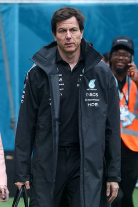 3rd May 2026; Miami International Autodrome, Miami, Florida, United States of America; 2026 FIA Formula 1 Miami Grand Prix Race Day; Toto Wolff, Team Principal & CEO, Mercedes-AMG PETRONAS Formula One Team enters team village DavidxBuono