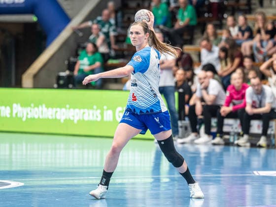 Alicia Soffel Sport Union Neckarsulm, 13 on the ball, Frisch Auf Goeppingen vs Sport Union Neckarsulm, Handball, 1 Bundesliga, Season 2025 2026, 03 05 2026 Frisch Auf Goeppingen vs Sport Union Neckarsulm, Handball, 1 Bundesliga, Season 2025 2026, 03 05 2026 Goeppingen Copyright: xMichaelxSchmidt Eibner-Pressefotx EP_MST