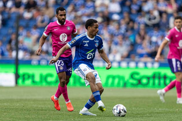 FOOTBALL : Racing de Strasbourg vs Toulouse FC - ligue 1 - Strasbourg - 03 05 2026 Mathis Amougou 17 (Racing club Strasbourg)  Copyright: xelyxandroxcegarrax