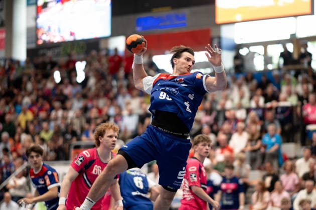 Stefan Bauer, HBW Balingen Weilstetten, 99 , HBW Balingen Weilstetten vs TSV Bayer Dormagen, Handball, 2 Bundesliga, Matchday 30, Season 2025 2026, 03 05 2026, Eibner Pressefoto Andreas Ulmer HBW Balingen Weilstetten vs TSV Bayer Dormagen, Handball, 2 Bundesliga, Matchday 30, Season 2025 2026, 03 05 2026, Balingen Copyright: xEibner-Pressefoto AndreasxUlmerx EP_AUR