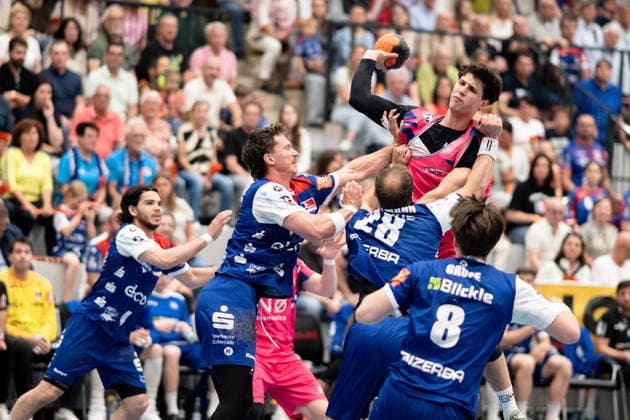 Luca Krist TSV Bayer Dormagen, 02 , at the throw HBW Balingen Weilstetten vs TSV Bayer Dormagen, Handball, 2 Bundesliga, Matchday 30, Season 2025 2026, 03 05 2026, Eibner Pressefoto Andreas Ulmer HBW Balingen Weilstetten vs TSV Bayer Dormagen, Handball, 2 Bundesliga, Matchday 30, Season 2025 2026, 03 05 2026, Balingen Copyright: xEibner-Pressefoto AndreasxUlmerx EP_AUR