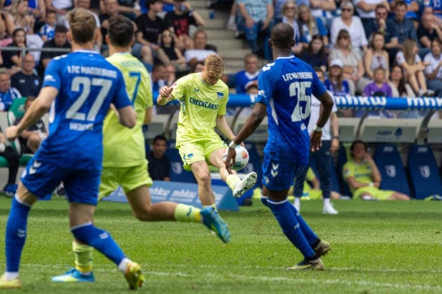 Germany 2 Bundesliga, 32 Matchday, 03 05 2026, Season 2025 2026,1 FC Magdeburg vs Hertha BSC, Avnet Arena Eitschberger Julian Hertha BSC, 2 Copyright: xMichellexLukax