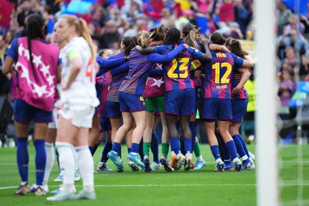 UEFA Women™s Champions League match, Semi-Finals, second leg, between FC Barcelona, Barca and Bayern Munich played at Spotify Camp Nou Stadium on May 3, 2026 in Barcelona, Spain. (Photo by Bagu Blanco PRESSINPHOTO) Copyright: xBaguxBlancox xPRESSINPHOTOx