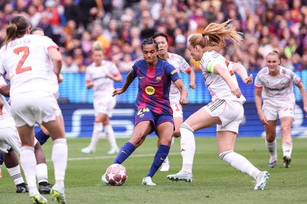 May 3, 2026, Barcelona, Barcelona, SPAIN: Esmee Brugts of FC Barcelona, Barca in action during the UEFA WomenÃ¢â‚¬â ¢s Champions League 2025 26 Semi Final second leg, football match played between FC Barcelona and FC Bayern Munchen at Spotify Camp Nou stadium on May 03, 2026 in Barcelona, Spain. FC Barcelona V FC Bayern Munchen - UEFA WomenÃ¢â‚¬â ¢S Champions League 2025 26 Semi Final Second Leg  - ZUMAa181 20260503_zaa_a181_145 Copyright: xJavierxBorregox