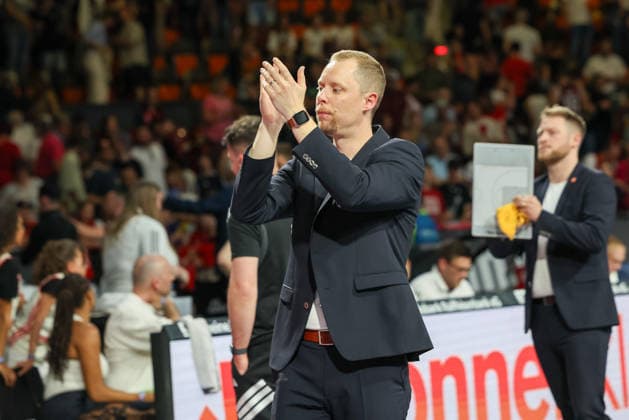 Christian Held RASTA Vechta, Head Coach after the match, GER, FC Bayern Basketball vs Rasta Vechta, Basketball, easycredit Basketball Bundesliga, Matchday 32, Season 2025 2026, 03 05 2026, GER, FC Bayern Basketball vs Rasta Vechta, Basketball, easycredit Basketball Bundesliga, Matchday 32, Season 2025 2026, 03 05 2026 Munich Copyright: xEibner-Pressefoto JennixMaulx EP_JML
