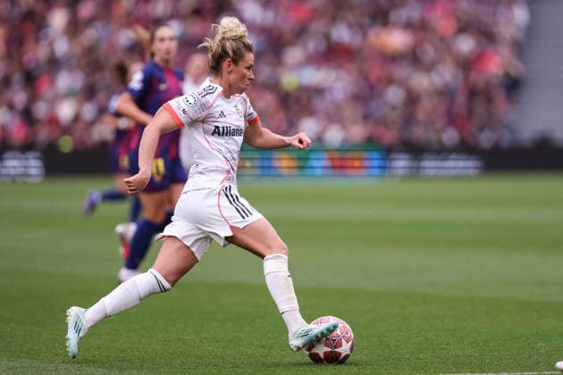 May 3, 2026, Barcelona, Barcelona, SPAIN: Linda Dallmann of FC Bayern Munchen in action during the UEFA WomenÃ¢â‚¬â ¢s Champions League 2025 26 Semi Final second leg, football match played between FC Barcelona, Barca and FC Bayern Munchen at Spotify Camp Nou stadium on May 03, 2026 in Barcelona, Spain. Barcelona SPAIN - ZUMAa181 20260503_zaa_a181_182 Copyright: xJavierxBorregox