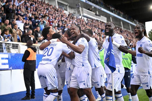 AJ Auxerre v Angers SCO - Ligue 1 McDonald s 2025 2026 24 Bryan OKOH (aja) during the Ligue 1 McDonald s match between Auxerre and Angers at Stade Abbe Deschamps on May 3, 2026 in Auxerre, France. Auxerre France  Copyright: xFEPx 776348374