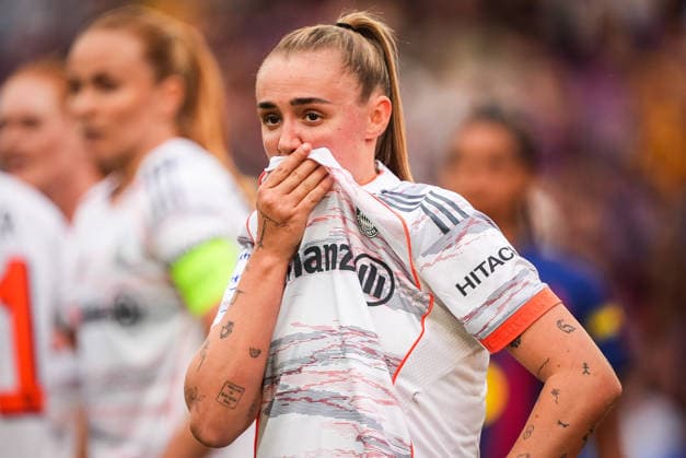 May 3, 2026, Barcelona, Spain, Spain: Georgia STANWAY of Bayern Munich looks dejected during the UEFA Women s Champions League match between FC Barcelona, Barca and FC Bayern Munich at Spotify Camp Nou Stadium on May 03, 2026 in Barcelona, Spain. Barcelona Spain - ZUMAm308 20260503_zsp_m308_036 Copyright: xMatthieuxMirvillex