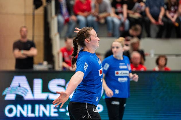HSG Blomberg Lippe GER vs Thueringer HC GER , Handball, 1 Handball Bundesliga Women, Semifinal, Match 2, 3 5 2026, Season 2025 2026, Bad Langensalza Melanie Veith HSG Blomberg Lippe, 16 at the warm-up Bad Langensalza Salza Halle Germany