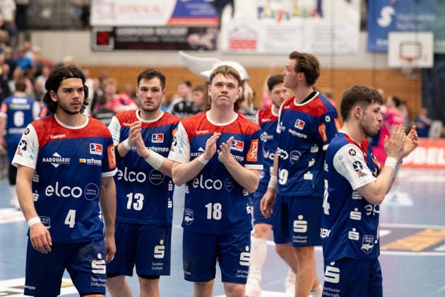 HBW Balingen Weilstetten, the team is visibly upset, the close result was not expected, HBW Balingen Weilstetten vs TSV Bayer Dormagen, Handball, 2 Bundesliga, Matchday 30, Season 2025 2026, 03 05 2026, Eibner Pressefoto Andreas Ulmer HBW Balingen Weilstetten vs TSV Bayer Dormagen, Handball, 2 Bundesliga, Matchday 30, Season 2025 2026, 03 05 2026, Balingen Copyright: xEibner-Pressefoto AndreasxUlmerx EP_AUR