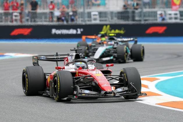 Charles Leclerc Scuderia Ferrari HP 16 , Kimi Antonelli Mercedes AMG Petronas 12 , Grand Prix of Miami, Motorsport, Men, Formula 1, Race, 03 05 2026 Miami Florida USA Copyright: xkolbert-press ChristianxKolbertx