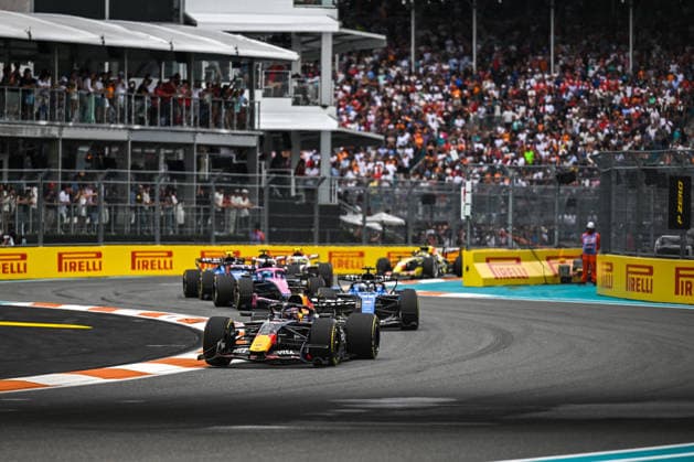 F1 - MIAMI GRAND PRIX 2026 03 VERSTAPPEN Max (nld), Red Bull Racing Ford RB22, action during the Formula 1 Miami Grand Prix 2026, 4th round of the 2026 Formula One World Championship, WM, Weltmeisterschaft from May 1 to 3, 2026 on the Miami International Autodrome, in Miami Gardens, USA - Miami GardensUnited States  Copyright: xDPPIx