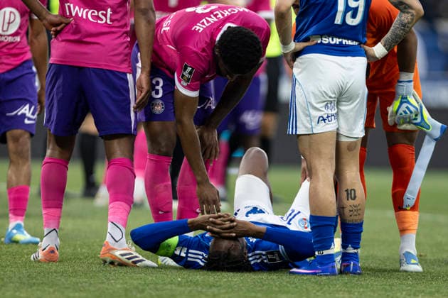 FOOTBALL : Racing de Strasbourg vs Toulouse FC - ligue 1 - Strasbourg - 03 05 2026 Emmanuel Esseh Emegha 10 (Racing club Strasbourg)  Copyright: xelyxandroxcegarrax
