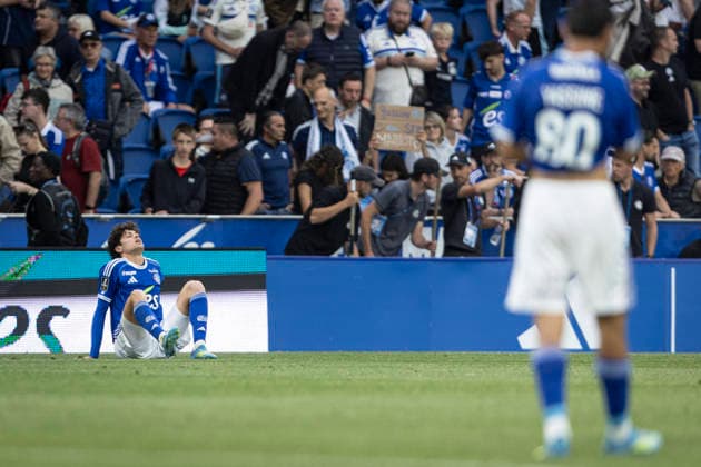 FOOTBALL : Racing de Strasbourg vs Toulouse FC - ligue 1 - Strasbourg - 03 05 2026 Luis Rafael Filipe Goncalves Soares 83 (Racing club Strasbourg)  Copyright: xelyxandroxcegarrax