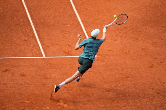 May 3, 2026, Madrid, Madrid, Spain: Jannik Sinner of Italy plays against Alexander Zverev of Germany during the Men s Singles Final of Mutua Madrid Open 2026 at La Caja Magica on May 03, 2026 in Madrid, Spain. Mutua Madrid Open 2026 - Day 14  - ZUMAa181 20260503_zaa_a181_358 Copyright: xDennisxAgyemanx