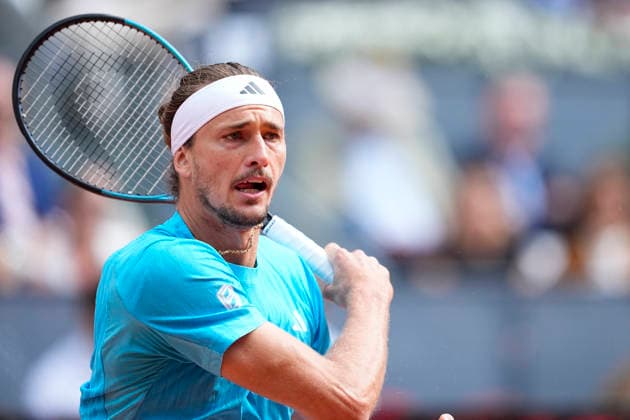 May 3, 2026, Madrid, Madrid, Spain: Alexander Zverev of Germany plays against Jannik Sinner of Italy during the Men s Singles Final of Mutua Madrid Open 2026 at La Caja Magica on May 03, 2026 in Madrid, Spain. Madrid Spain - ZUMAa181 20260503_zaa_a181_301 Copyright: xOscarxJ.xBarrosox