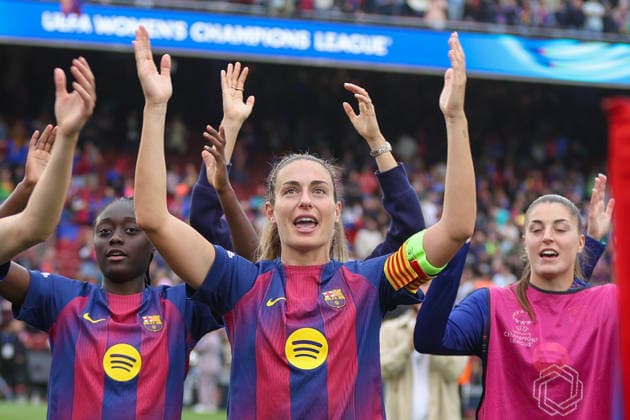BARCELONA, SPAIN, MAY 3: Alexia Putellas (11 FC Barcelona, Barca applauds the fans during the UEFA Womens Champions League match between FC Barcelona and Bayern Munich at Spotify Camp Nou on May 3rd, 2026 in Barcelona, Spain (Photo by Alexander Canillas Sports Press Photo)  Copyright: xAlexanderxCanillas SPPx Sportspressphoto_SPR141173