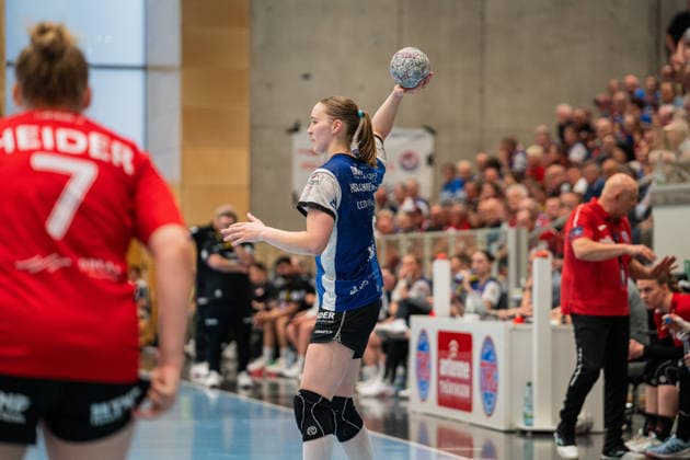 HSG Blomberg Lippe GER vs Thueringer HC GER , Handball, 1 Handball Bundesliga Women, Semifinal, Match 2, 3 5 2026, Season 2025 2026, Bad Langensalza Nieke Kuehne HSG Blomberg Lippe, 09 at match setup Bad Langensalza Salza Halle Germany