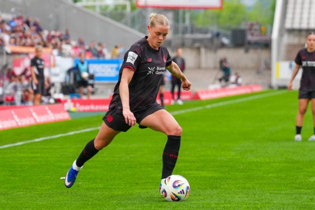 03 05 2026, xydrx, Women, Football, 1 Womens Bundesliga, SGS Essen Bayer 04 Leverkusen, Season 2025 2026, Stadion an der Hafenstraße Cornelia Kramer Bayer 04 Leverkusen, 7 DFB regulations prohibit any use of photographs as image sequences and or quasi video Copyright: HMBxMedia YannisxDreimann