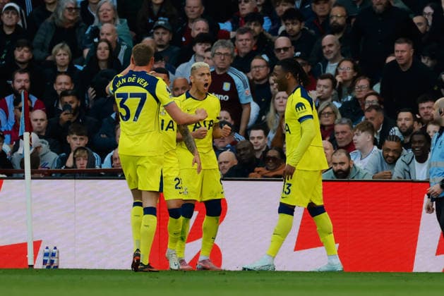 Premier League 2025 26 Aston Villa v Tottenham Hotspur Villa Park 03.05.2026 Richarlison of Tottenham Hotspur scores and celebrates 0-2 Premier League 2025 26 Aston Villa v Tottenham Hotspur Villa Park 03.05.2026 Photograph By Marc Aspland The Times  Copyright: xMarcxAsplandx NINTCHDBPICT001078071804