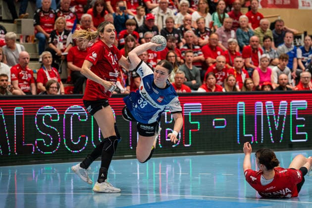 HSG Blomberg Lippe GER vs Thueringer HC GER , Handball, 1 Handball Bundesliga Women, Semifinal, Match 2, 3 5 2026, Season 2025 2026, Bad Langensalza Elin Magnusdottir HSG Blomberg Lippe, 33 in goal Bad Langensalza Salza Halle Germany
