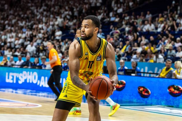 GER, easy Credit Basketball Bundesliga, ALBA Berlin Niners Chemnitz 03 05 2026, Uber Arena, Berlin, GER, easy Credit Basketball Bundesliga, ALBA Berlin Niners Chemnitz Norris Agbakoko ALBA Berlin 17 Foto Alexander Trienitz Berlin Uber Arena Berlin Germany