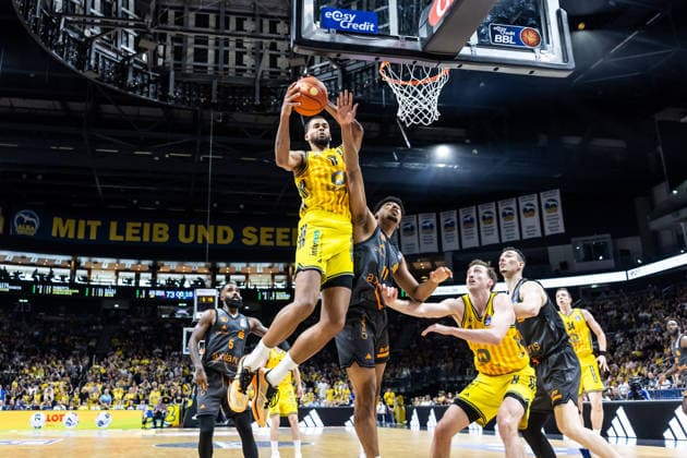 GER, easy-Credit Basketball-Bundesliga, ALBA Berlin - Niners Chemnitz. 03.05.2026, Uber Arena, Berlin, GER, easy-Credit Basketball-Bundesliga, ALBA Berlin - Niners Chemnitz. Norris Agbakoko (ALBA Berlin 17) Foto Alexander Trienitz Berlin Uber Arena Berlin Deutschland *** GER, easy Credit Basketball Bundesliga, ALBA Berlin Niners Chemnitz 03 05 2026, Uber Arena, Berlin, GER, easy Credit Basketball Bundesliga, ALBA Berlin Niners Chemnitz Norris Agbakoko ALBA Berlin 17 Foto Alexander Trienitz Berlin Uber Arena Berlin Germany