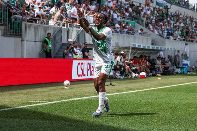Noel Futkeu 9 Spvgg Greuther Fuerth cheers after the 1 0, Emotion, Joy, SpVgg Greuther Fuerth vs 1 FC Nuernberg, Football, Men, 2 Bundesliga, DFL, Season 2025 2026, 32 Matchday, Second round, 03 05 2026 DFB regulations prohibit any use of photographs as image sequences and or quasi video Fuerth Bayern Germany Copyright: xkolbert-press MartinxAgüerax