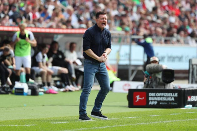 Hannover 96 vs Münster, 2 BL Hannover, 03 05 2026, Soccer Men, 2 BL, Season 2025 2026, Hannover 96 vs Preußen Münster, Head Coach Christian Titz Hannover 96 , loudly on the sideline, gesticulating DFL DFB REGULATIONS PROHIBIT ANY USE OF PHOTOGRAPHS as IMAGE SEQUENCES and or QUASI VIDEO Heinz von Heiden Arena Niedersachsen Germany