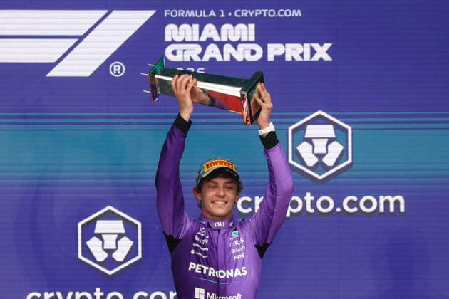 Formula 1 Crypto.com Miami Grand Prix 2026 Kimi Antonelli (ITA), Mercedes-AMG Petronas F1 Team, F1 W17 during Formula 1 Crypto.com Miami Grand Prix Race Winner 2026. on May 3., 2026 in Miami, United States Of America Zsombor Toth Miami Miami International Autodrome Florida United States Of America