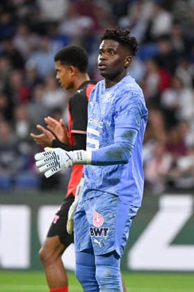 Olympique Lyonnais v Stade Rennais FC - Ligue 1 McDonald s 2025 2026 30 Brice SAMBA (srfc) during the Ligue 1 McDonald s match between Lyon and Rennes at Groupama Stadium on May 3, 2026 in Lyon, France. Lyon France  Copyright: xFEPx 776348379