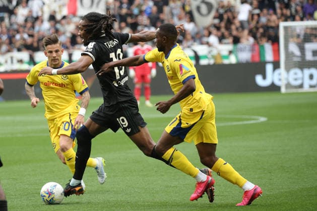CALCIO - Serie A - Juventus FC vs Hellas Verona FC Kephren Thuram (Juventus FC) in action during Juventus FC vs Hellas Verona FC, Italian soccer Serie A match in Turin, Italy, May 03 2026 Turin Italy  Copyright: xIPAxSport ABACAx