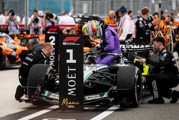 F1 - MIAMI GRAND PRIX 2026 KIMI ANTONELLI Andrea (ita), Mercedes AMG F1 Team W16, portrait during the Formula 1 Miami Grand Prix 2026, 4th round of the 2026 Formula One World Championship, WM, Weltmeisterschaft from May 1 to 3, 2026 on the Miami International Autodrome, in Miami Gardens, USA - Miami GardensUnited States  Copyright: xCharlyxLopezx