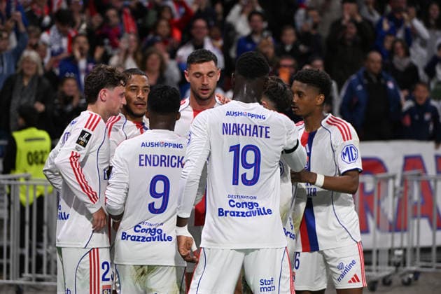 Football : Olympique Lyonnais v Rennes - Ligue 1 - 03 05 2026 Corentin TOLISSO of Lyon scoring goal during the French league 1 match between Olympique Lyonnais and Rennes at Groupama Stadium Decines Charpieu Lyon France on May 03, 2026 LYONFrance  Copyright: xMouradxAllilix