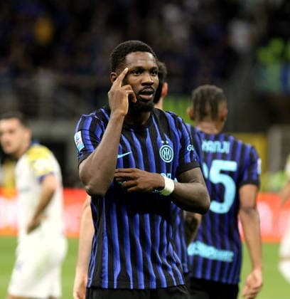 Foto IPP Albano Angilletta Milano 03 05 2026 Calcio Campionato di serie A 2025 2026 Inter - Parma nella foto: Marcus Thuram esulta dopo il suo gol dell 1 a 0 dell Inter Italy Photo Press World Copyright italy ITALY  Copyright: xR4924_italyphotopressx